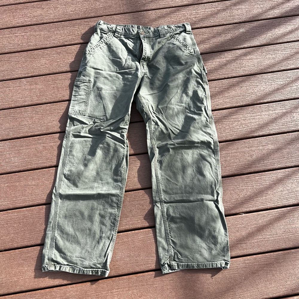 Carhartt Men's Olive Green Casual Cargo Pants